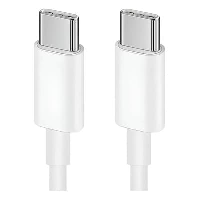 Cable Usb C Evox - 1 Metro Carga Rapida 60w - 4k 60hz - Blindado Trenzado - Premium - Para Cargador De Celular Pc Notebook / Macbook / iPhone Samsung / Auriculares - Ocpwe Blanco