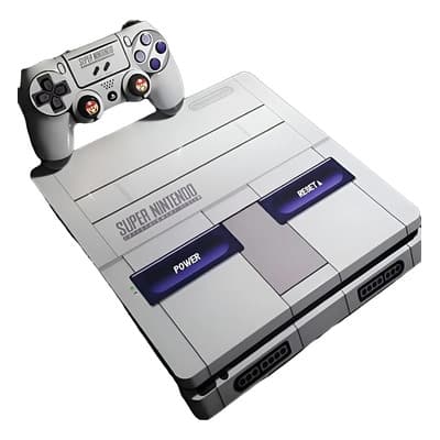 Gamer Skin Plasystation Ps4 Slim Diseño Consola Nintendo Blanco Skin Ps4 Nintendo