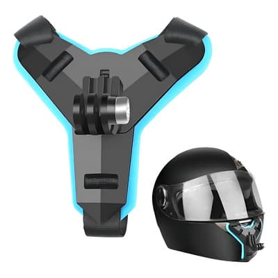 Soporte Casco Frontal Mentonera Para Gopro 4 5 6 7 8 9 Hero Negro