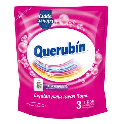 Jabon Liquido Para Ropa Baja Espuma Querubin Doypack X 3 Lts