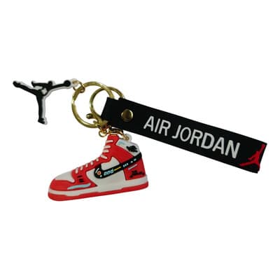 Llaveros Zapatillas De Goma, Personajes Animados Jordan Roja
