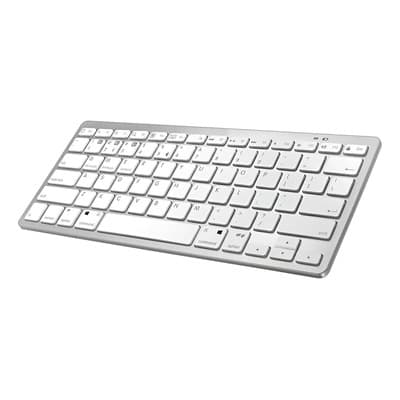 Teclado Bluetooth Compacto Inalámbrico Tablet Pc iPad Mac Blanco