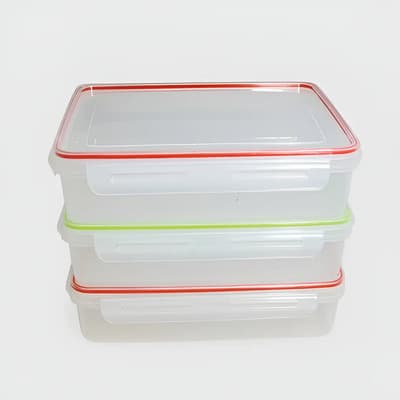 3 Tapers Herméticos Plástico 1.5l Apto Microondas Deses Plast Transparente