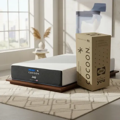 Colchón 1 Plaza (080x190) Sealy Cocoon Chill Box Gris