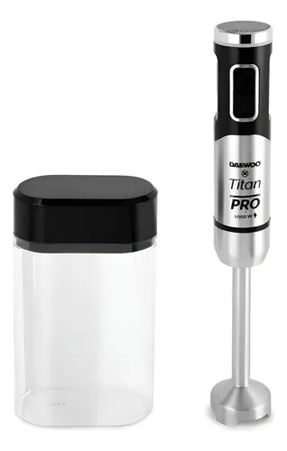 Mixer 1000w Minipimer Licuadora Mano Vaso 1lt Daewoo Titan Negro