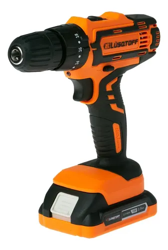 Taladro Percutor Atornillador Inalámbrico Lusqtoff Atl18-8b 18v + 2 Baterías + Cargador Naranja