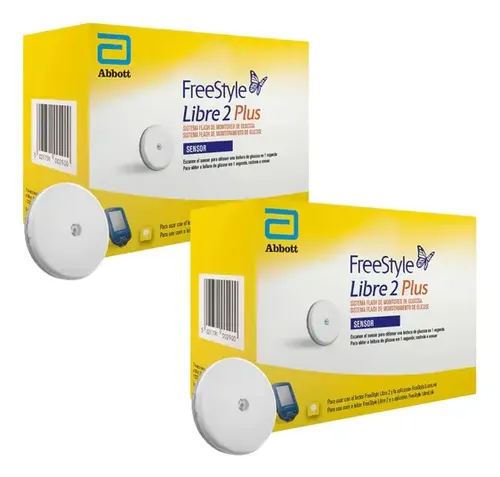 Sensor Freestyle Libre Plus 2 Un Parche Combo X2. Color Amarillo