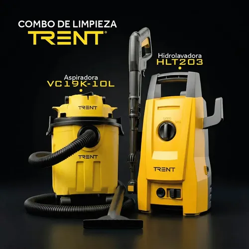 Combo Hidrolavadora Trent Hlt203 + Aspiradora Vc19k10l Amarillo 50hz