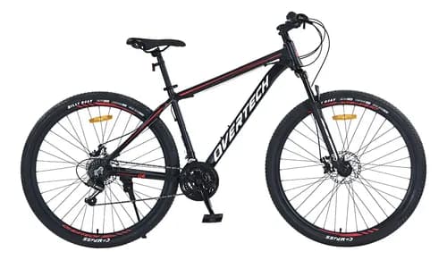 Bicicleta Mtb Overtech Q6 R29 Aluminio 21v Freno A Disco 12x Color Negro/rojo/blanco Tamaño Del Cuadro L
