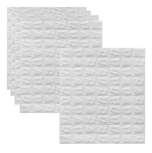 X20 Placas Revestimiento Pared Autoadhesiva Ladrillo 70x77cm