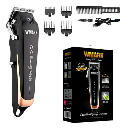 Maquina Cortadora De Pelo Inalam. 6500 Rpm Wmark Ng-103 Plus Negro