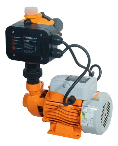 Electrobomba Periférica Lusqtoff Cpm150-c Con Regulador De Presión 0,5hp 370w Naranja 50 Monofásica