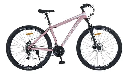 Bicicleta Mtb Overtech R29 Q5 21v Freno A Disco Shimano 12x Color Rosa/gris-claro Tamaño Del Cuadro M