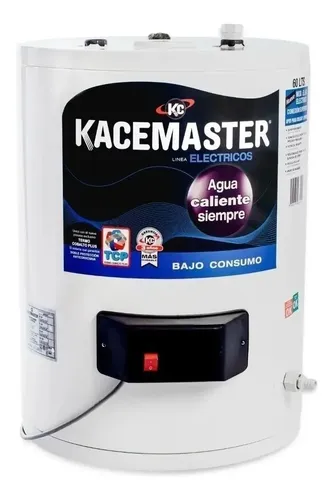 Termotanque Eléctrico Kacemaster 60 Lts Alta Recuperación Conexión Superior Color Blanco