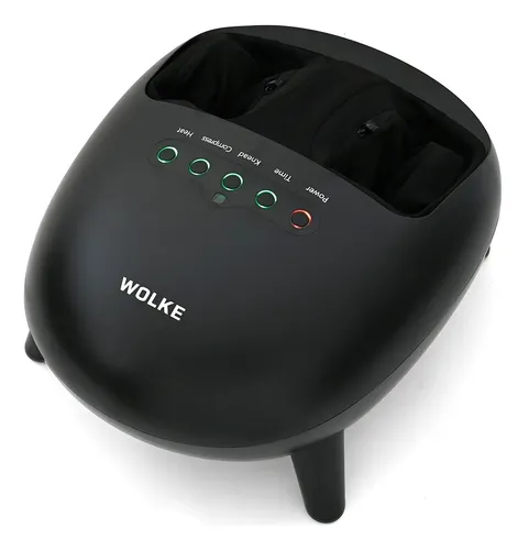 Masajeador Pies Talón Rodillos 3d Compresor Calor Wolke Negro