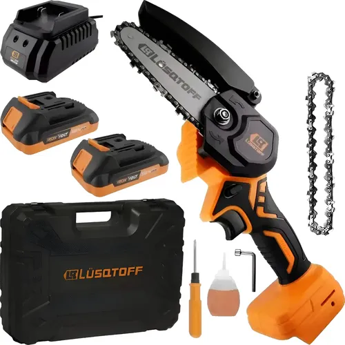 Electrosierra De Mano Inalambrica Lusqtoff Black Series 18v Negro/naranja