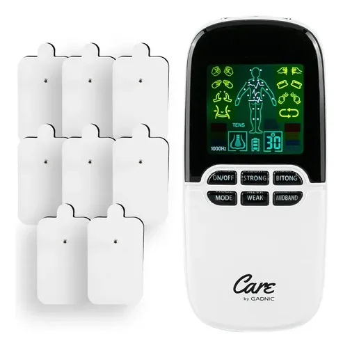 Electroestimulador Muscular Gadnic Digital Portatil Pantalla Lcd 8 Electrodos 8 Niveles 3000mhz