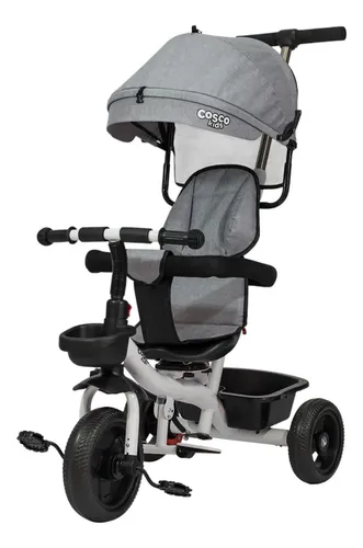 Triciclo Bebé Cosco Kids Mini Explorer Gira 360° Gris