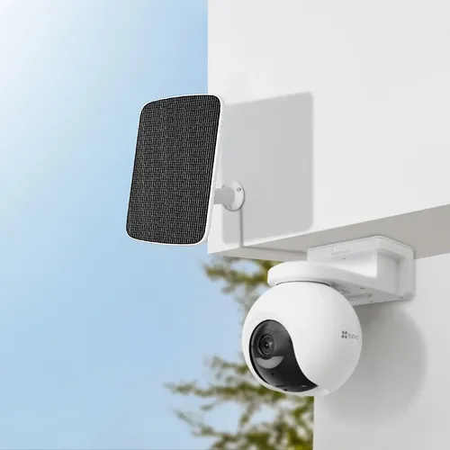 Camara De Seguridad Wifi Hb8 4mp 2k+ Bateria Kit Panel Solar Blanco