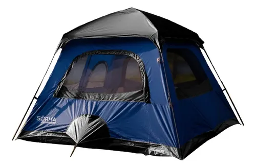 Carpa 4 Personas Armado Automátic En 5' Premium Imperm Pr Uv Color Azul