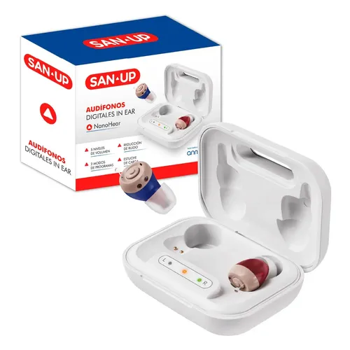 Audífonos Digitales In-ear San Up Nano Ear Inalámbrico Blanco