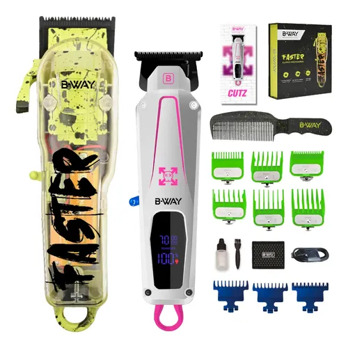 Combo Bway Faster + Cutz Cortadora Y Trimmer Profesional Amarillo