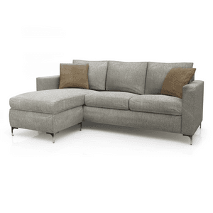 Sillón de 3 Cuerpos Esquinero Convertible American Wood Chenille Gris Claro